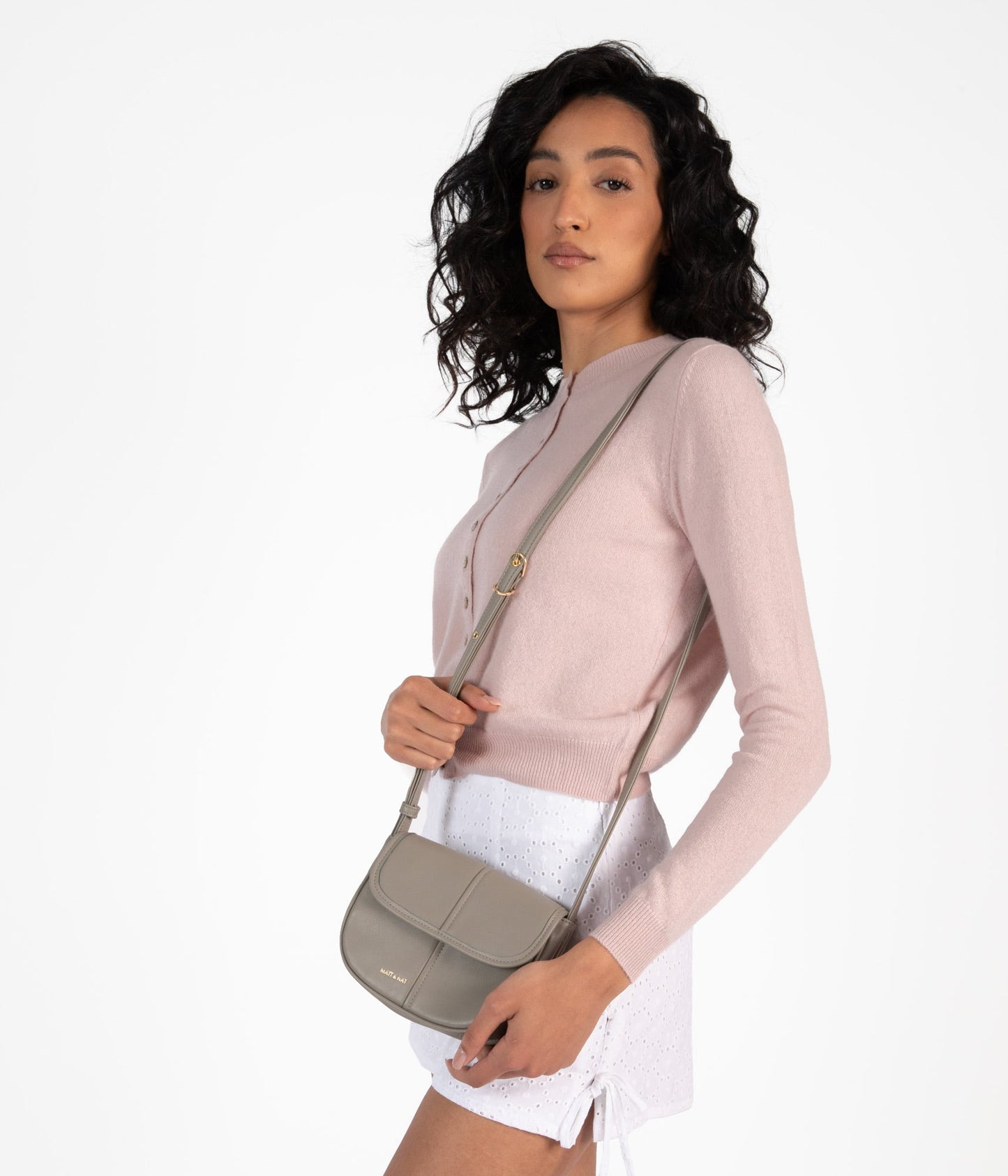 IDA Small Vegan Crossbody Bag - Forum | Color: Grey - variant::cave