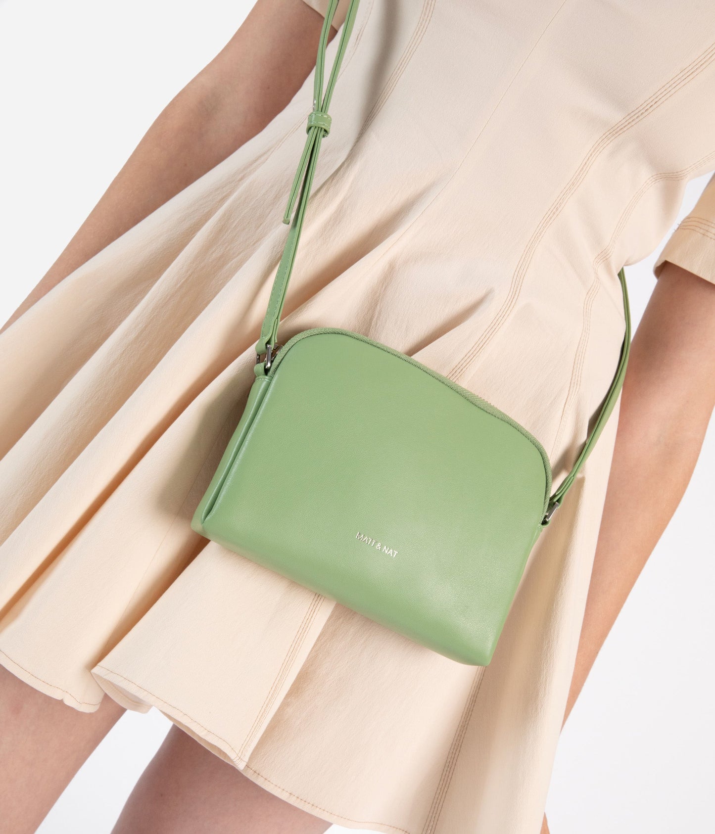 KRISTY Slim Vegan Crossbody Bag - Forum | Color: Green - variant::chameleon