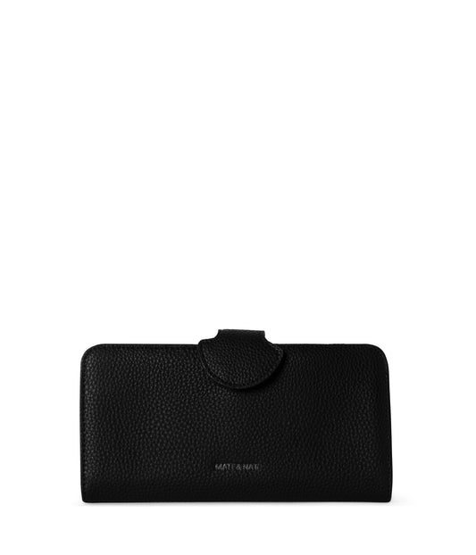 FLOAT Vegan Wallet - Grain | Color: Black - variant::black