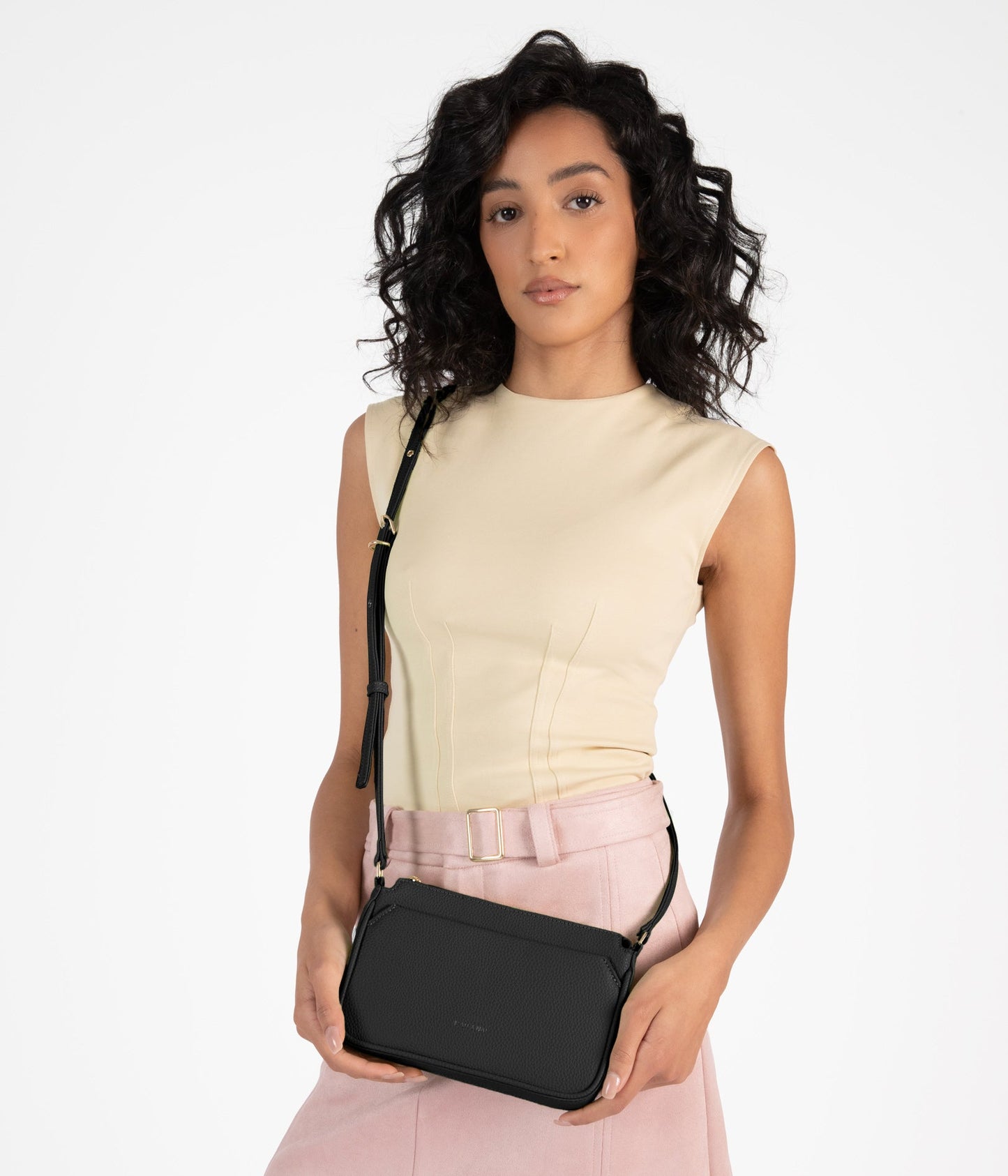 IVY Vegan Crossbody Bag - Grain | Color: Beige - variant::oat