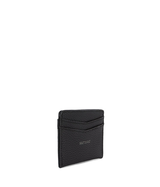 JUNYA Vegan Card Holder - Grain | Color: Black - variant::black