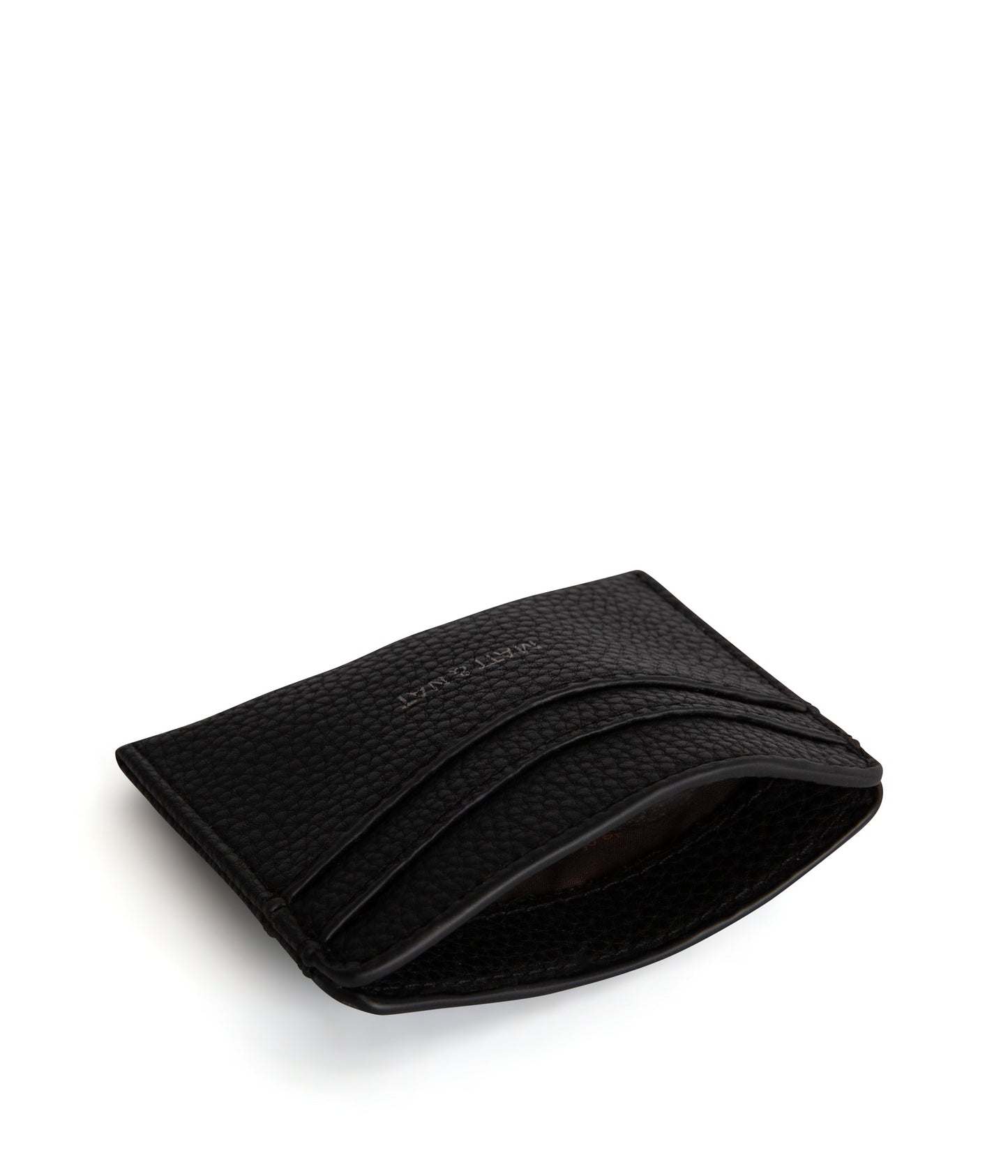 JUNYA Vegan Card Holder - Grain | Color: Black - variant::black