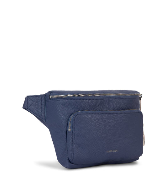 KORA Vegan Belt Bag - Grain | Color: Blue - variant::blueberry