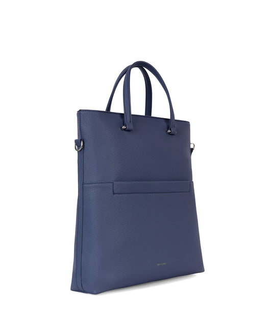 LENNIE Vegan Tote Bag - Grain | Color: Blue - variant::blueberry