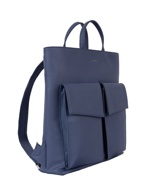 MYRON Vegan Backpack - Grain | Color: Blue - variant::blueberry