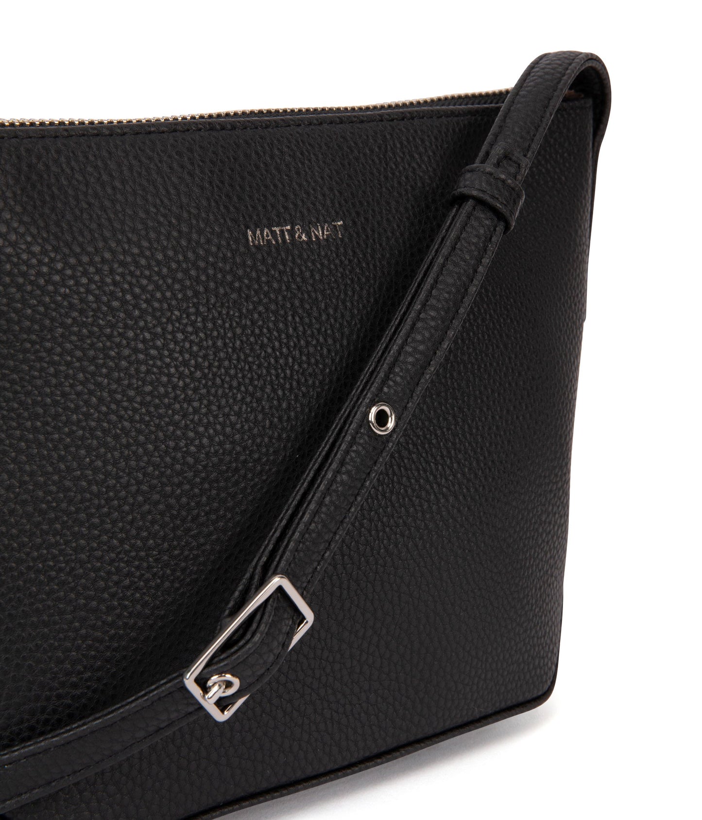 SAM Vegan Crossbody Bag - Grain | Color: Black - variant::black