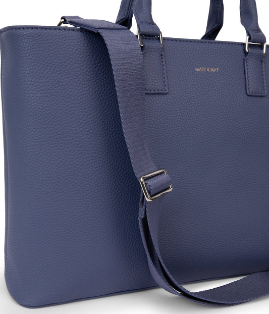 SEVYN Vegan Satchel - Grain | Color: Blue - variant::blueberry