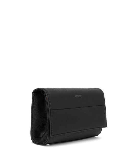 EMI Vegan Crossbody Bag - Grain | Color: Black - variant::black