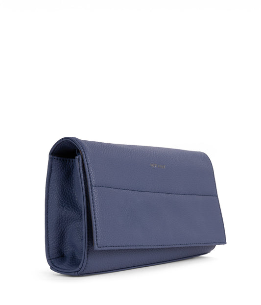 EMI Vegan Crossbody Bag - Grain | Color: Blue - variant::blueberry