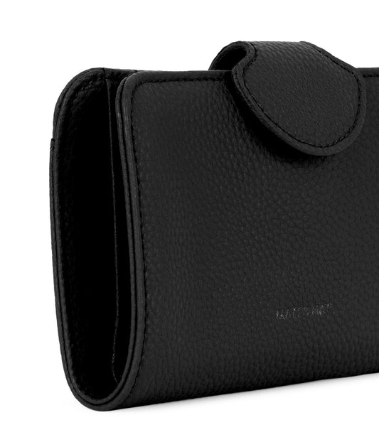 FLOATSM Small Vegan Wallet - Grain | Color: Black - variant::black