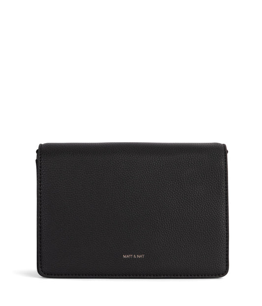 FRANCA Vegan Crossbody Bag - Grain | Color: Black - variant::black