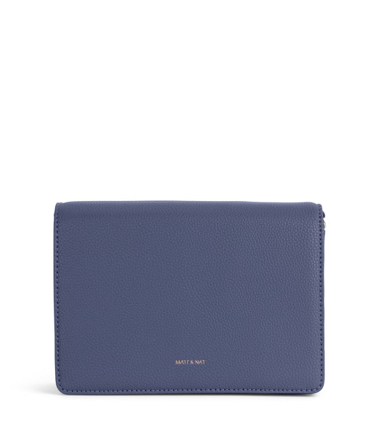 FRANCA Vegan Crossbody Bag - Grain | Color: Blue - variant::blueberry