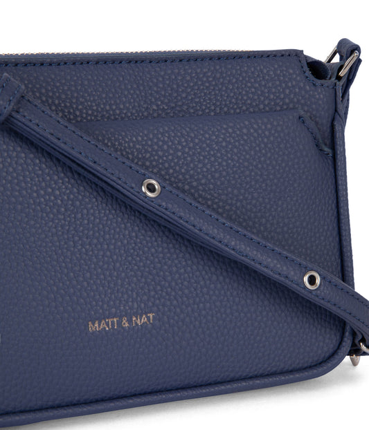 IVY Vegan Crossbody Bag - Grain | Color: Blue - variant::blueberry