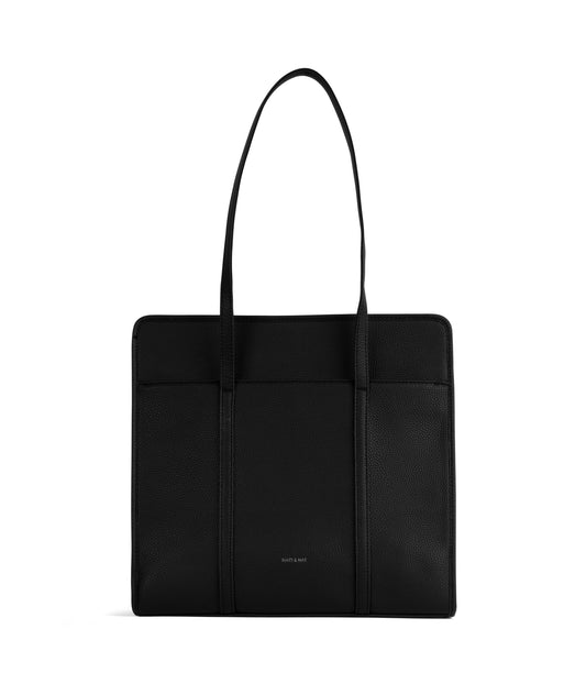 LUSIK Vegan Tote Bag – Grain | Color: Black - variant::black