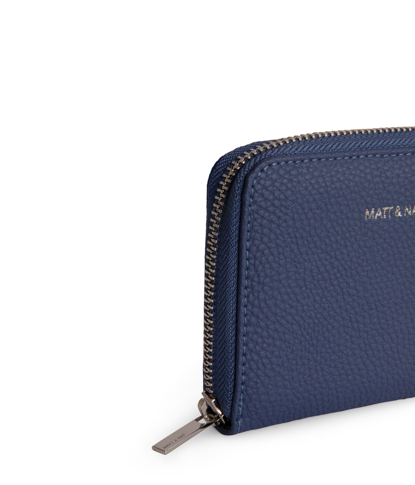 RUE Small Vegan Zip Wallet - Grain | Color: Blue - variant::blueberry