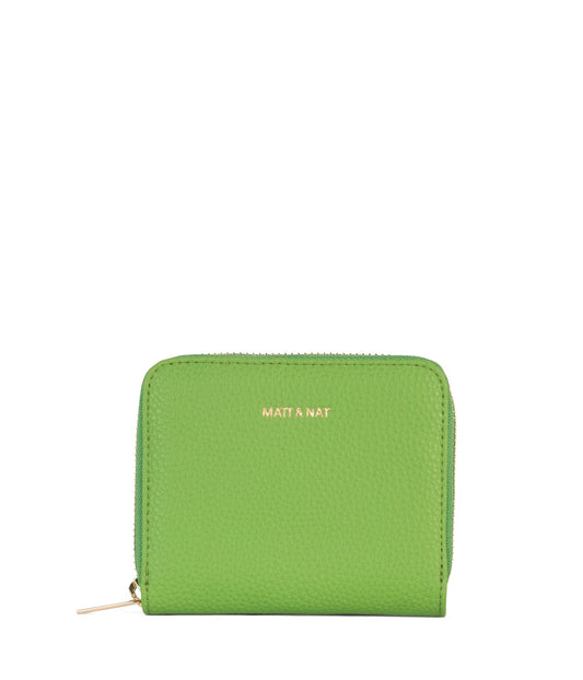 RUE Small Vegan Zip Wallet - Grain | Color: Green - variant::peppermint