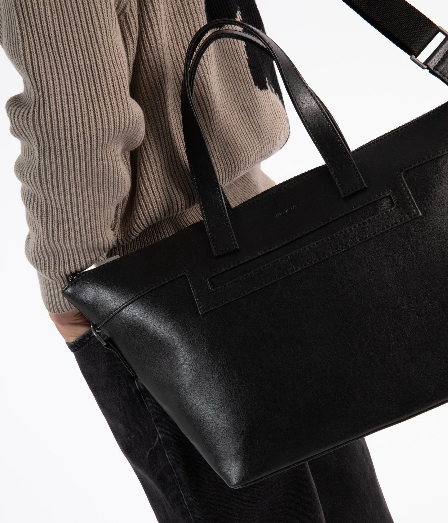 ELIO Vegan Tote Bag - Vintage | Color: Black - variant::black