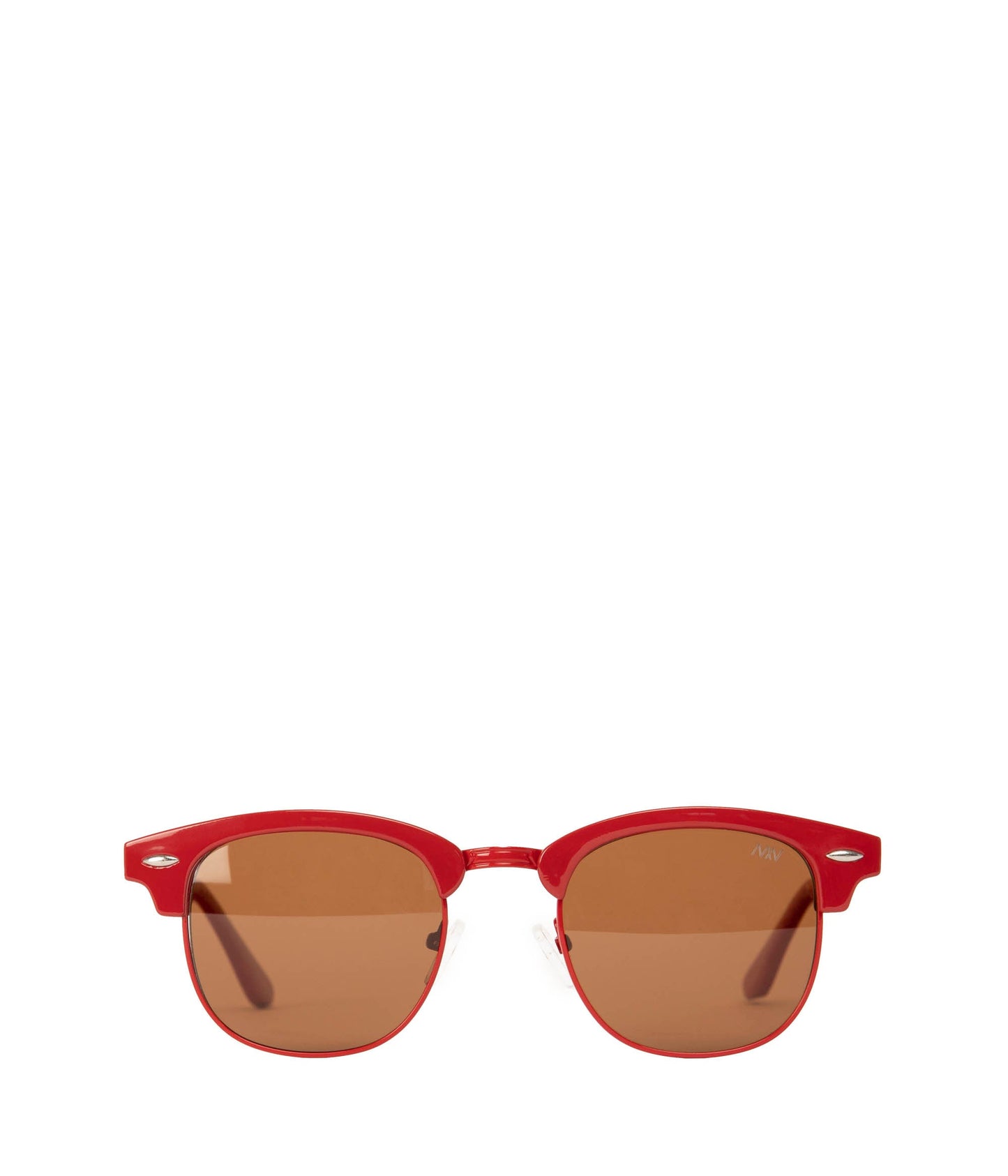 BUA Clubmaster Sunglasses | Color: Red, Brown - variant::red