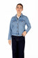 CORIO Women's Vegan Jacket | Color: Light blue - variant::light blue