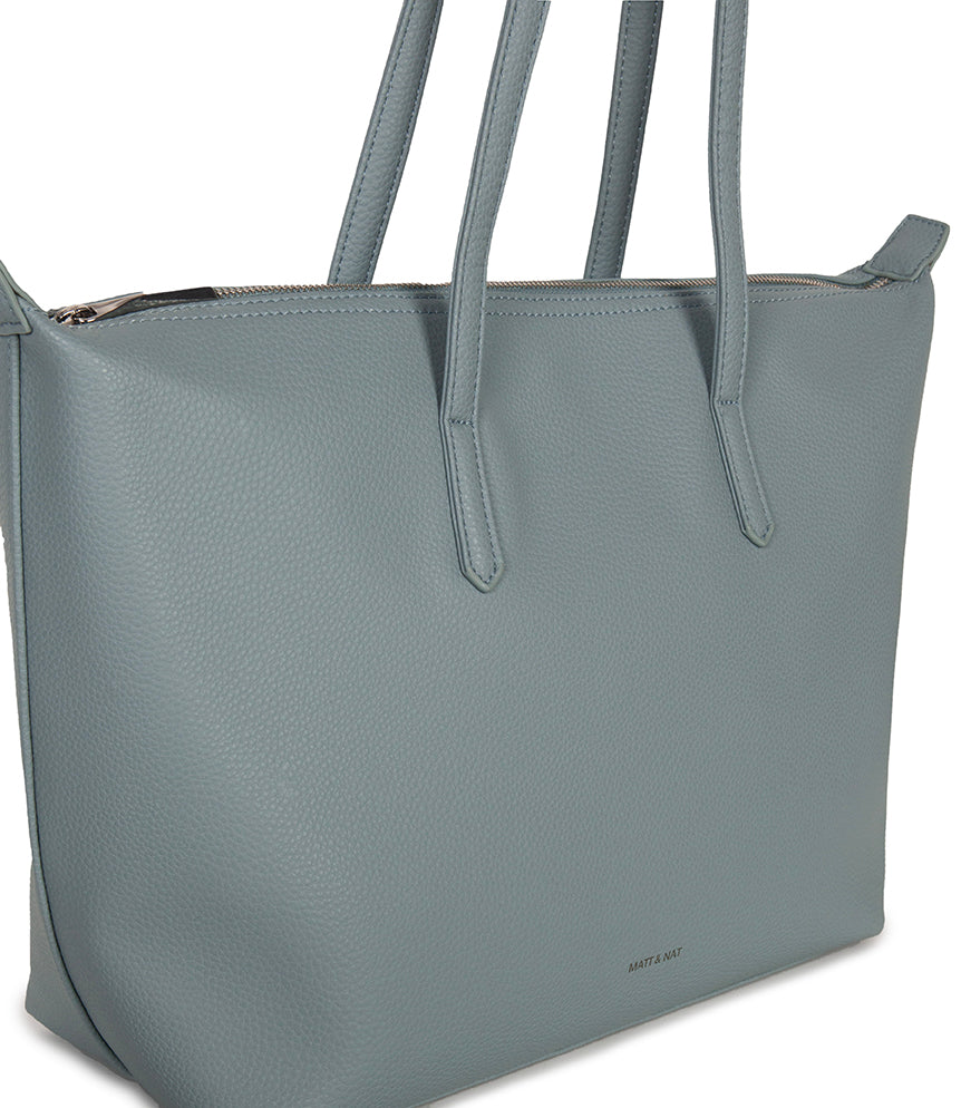 ABBI Vegan Tote Bag - Grain | Color: Aquamarine - variant::aquamarine