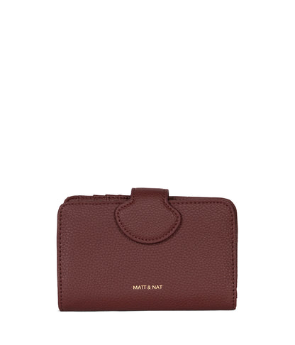 FLOATSM Small Vegan Wallet - Grain | Color: Cherry - variant::cherry