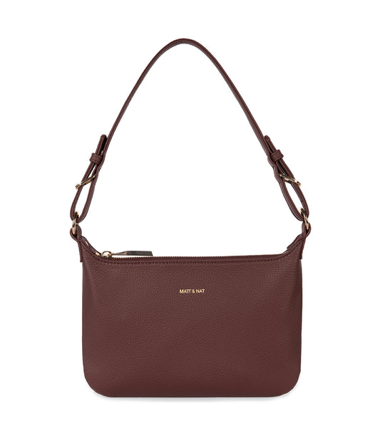 JINA Vegan Shoulder Bag – Grain | Color: Cherry - variant::cherry