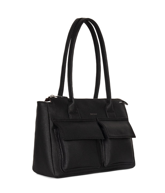 JORDI Vegan Tote Bag – Grain | Color: Black - variant::black