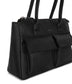 JORDI Vegan Tote Satchel – Grain | Color: Black - variant::black