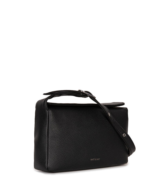 KERI Vegan Crossbody Bag – Grain | Color: Black - variant::black