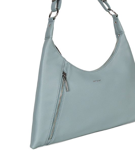 MORGAN Vegan Hobo Bag - Grain | Color: Aquamarine - variant::aquamarine