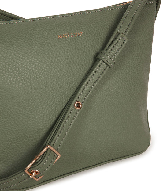 SAM Vegan Crossbody Bag - Grain | Color: Olivine - variant::olivine