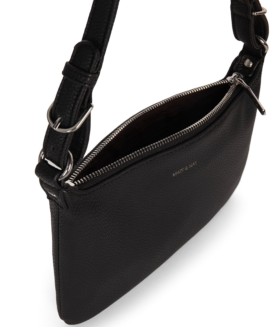 Jina Vegan Shoulder Bag – Grain | Color: Black - variant::black