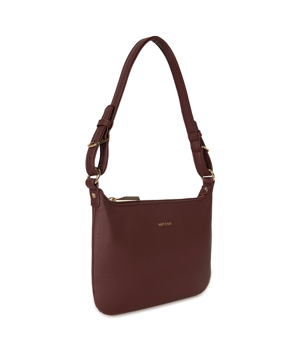 JINA Vegan Shoulder Bag – Grain | Color: Cherry - variant::cherry