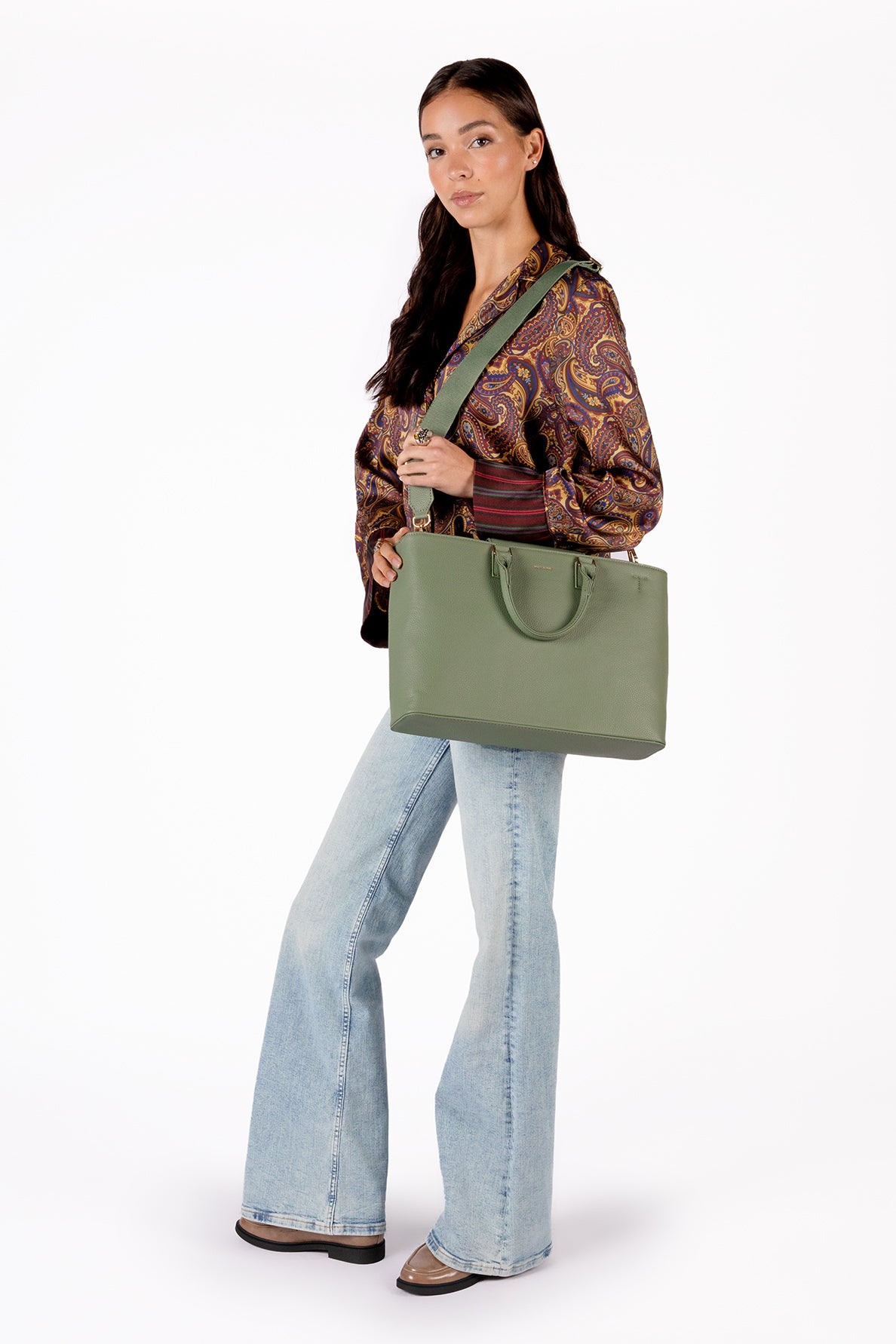 SEVYN Vegan Satchel - Grain | Color: Plateau - variant::plateau