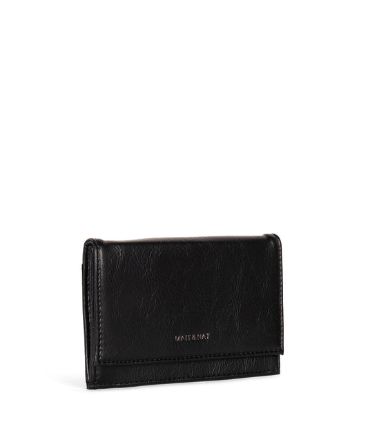 LORIS Vegan Card Holder - Grain | Color: Black - variant::black