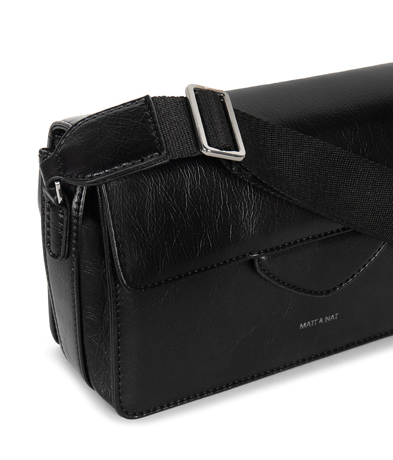 Venesa Vegan Crossbody Bag - Theme | Color: Black- variant::black