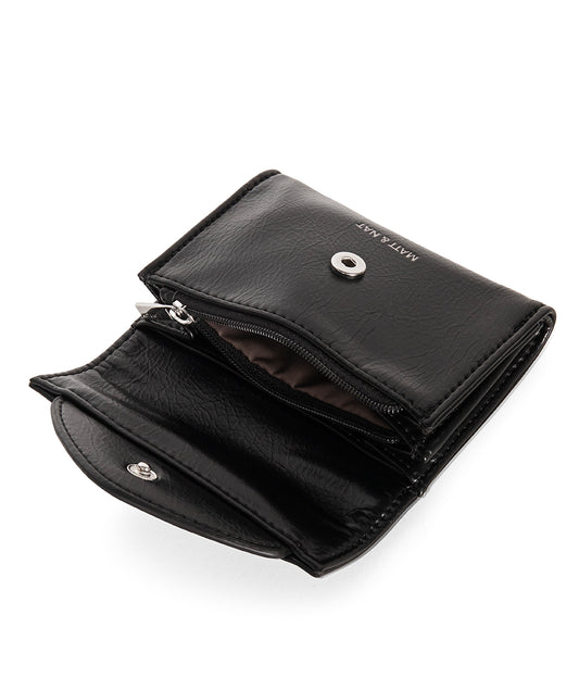 YULET Vegan Card Holder - Grain | Color: Black - variant::black