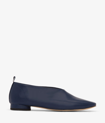 DRE Women's Vegan Heeled Flats | Color: Blue - variant::mystic