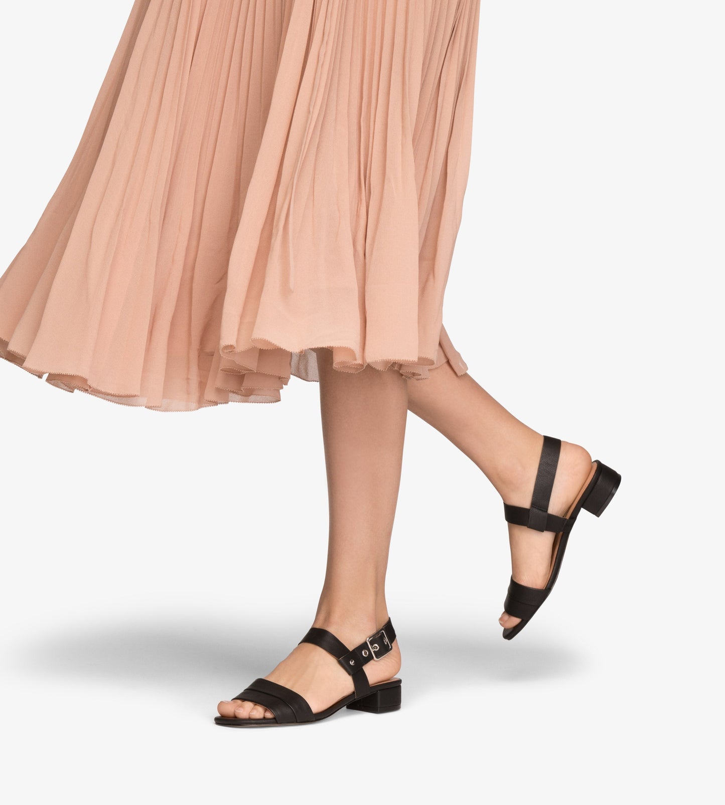 JOJO Vegan Block Heel Sandals | Color: White - variant::white