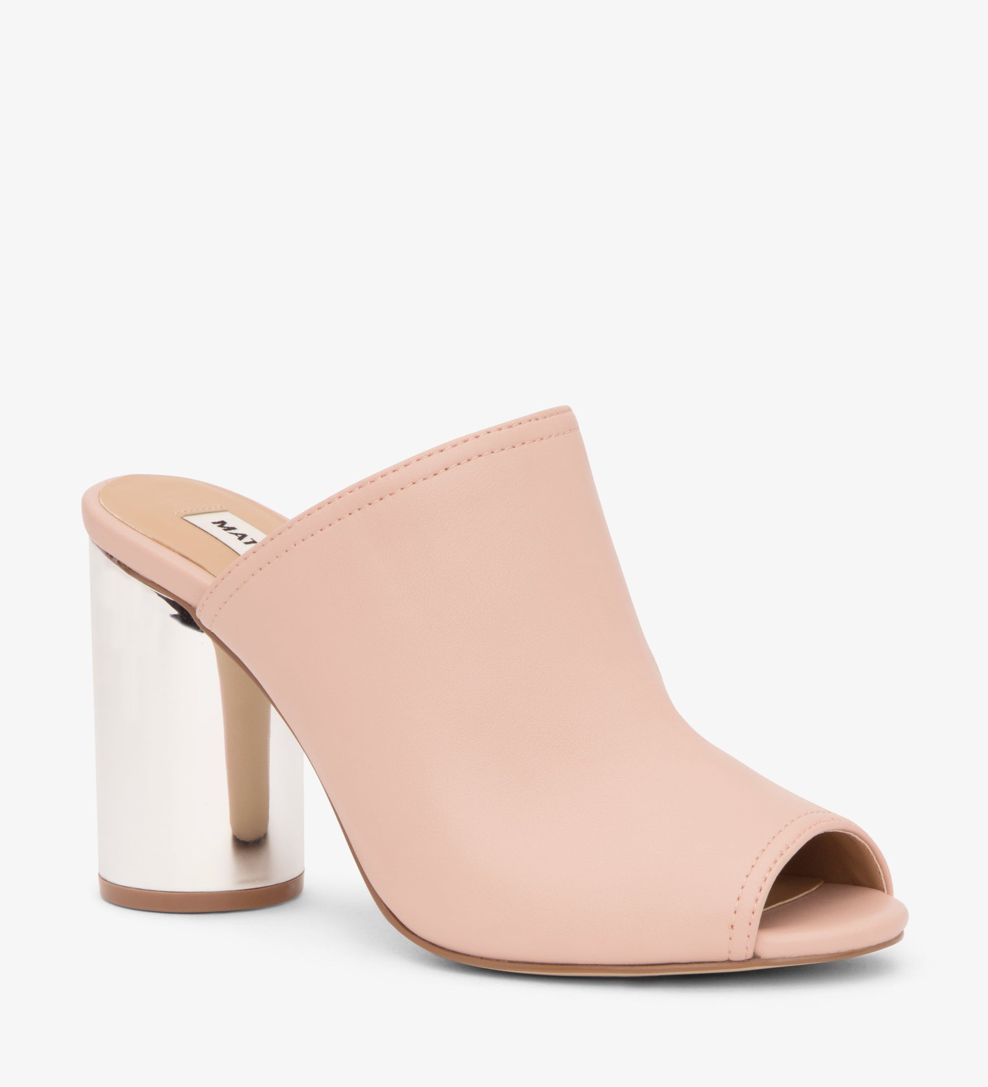 LEONE Vegan High Heel Mules | Color: Pink - variant::blossom