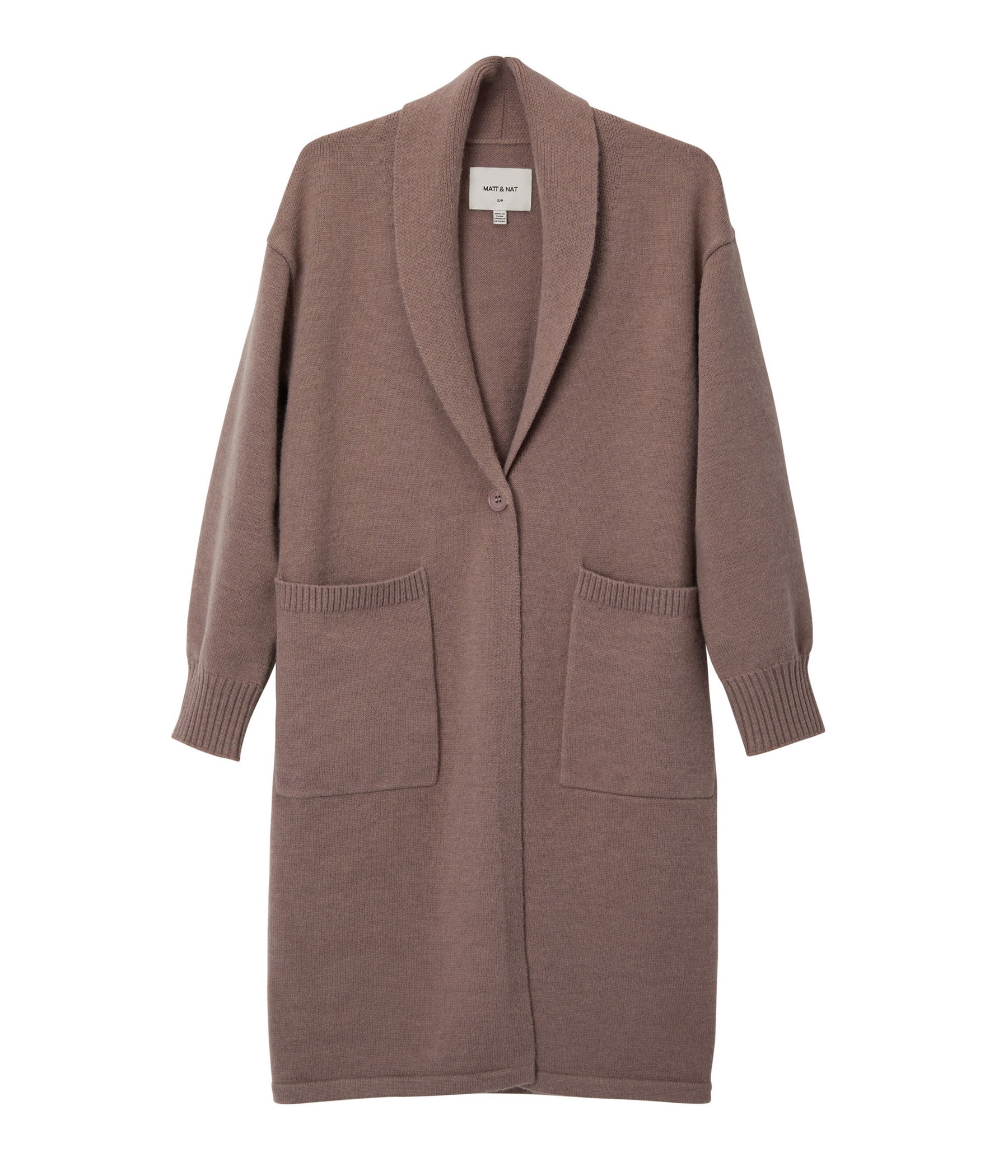 NESS Knee-Length Cardigan | Color: Brown - variant::taupe