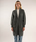 NESS Knee-Length Cardigan | Color: Grey - variant::charcoal