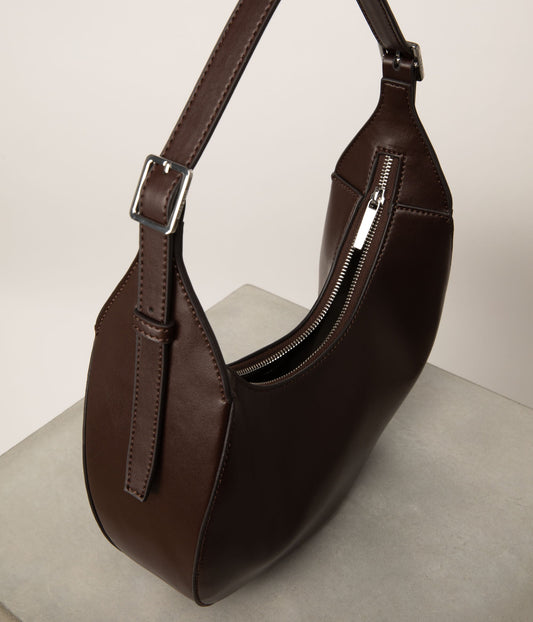 GIULIA Vegan Shoulder Bag - APPLESKIN™ | Color: Brown - variant::cord