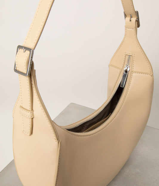 GIULIA Vegan Shoulder Bag - APPLESKIN™ | Color: Beige - variant::organic