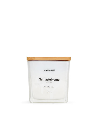Namaste Home Large Soy Candle | Color: White - variant::white