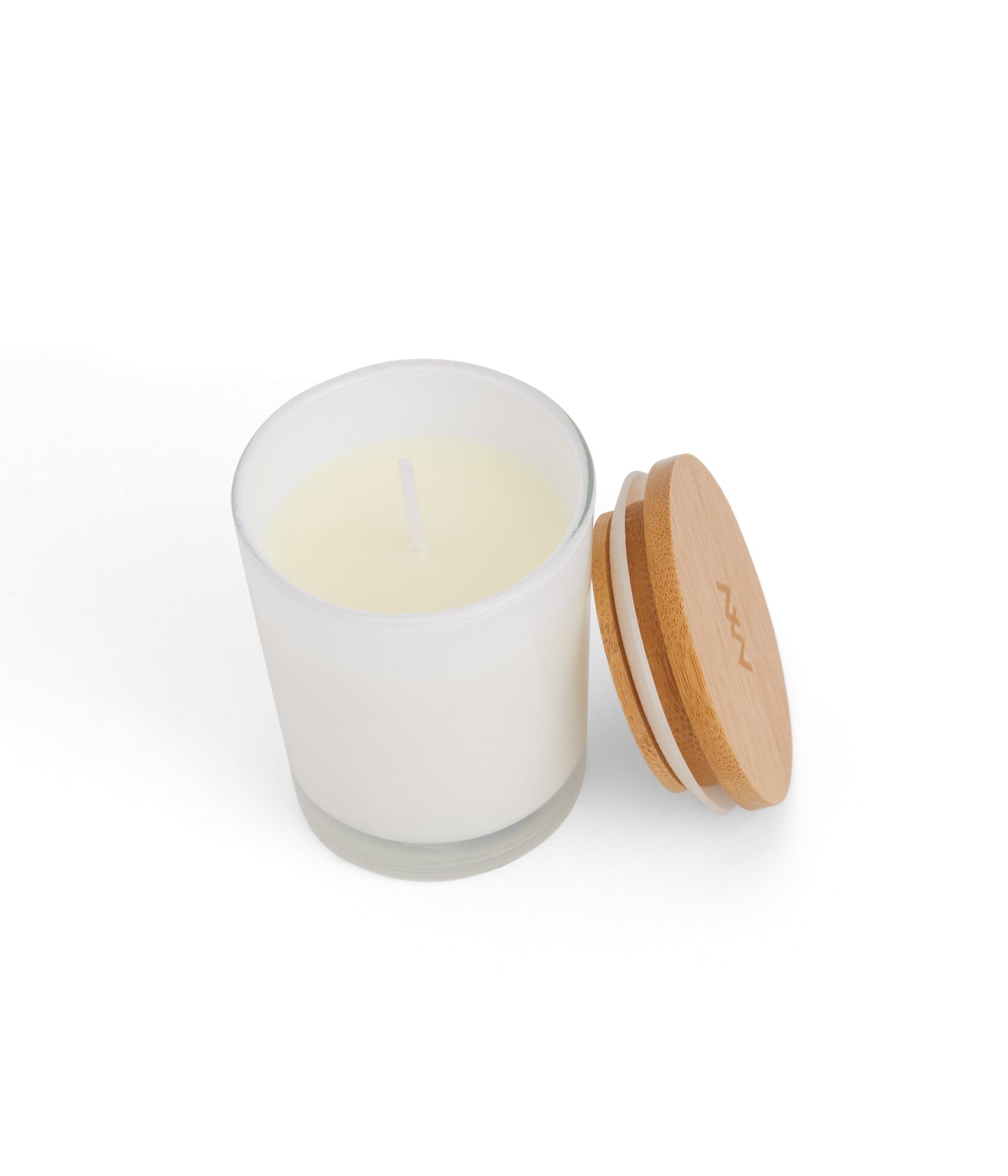 Zen Garden Mini Round Candle | Color: White - variant::white